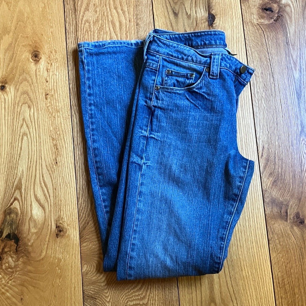 Garnet Hill Straight Leg Blue Denim Jeans